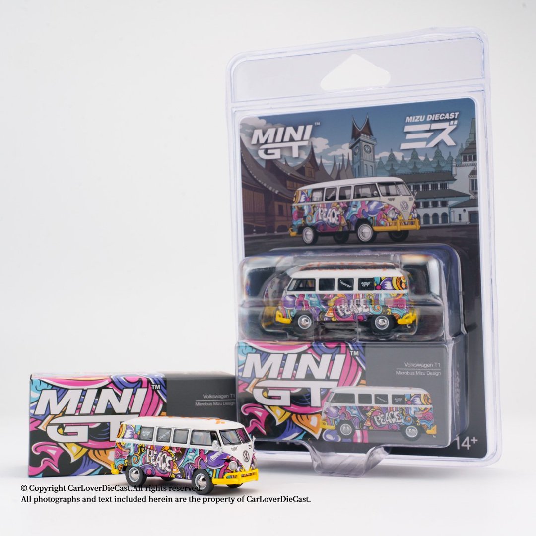Kids Toys Cars - MINIGT 1:64 Volkswagen T1 Microbus Diseño