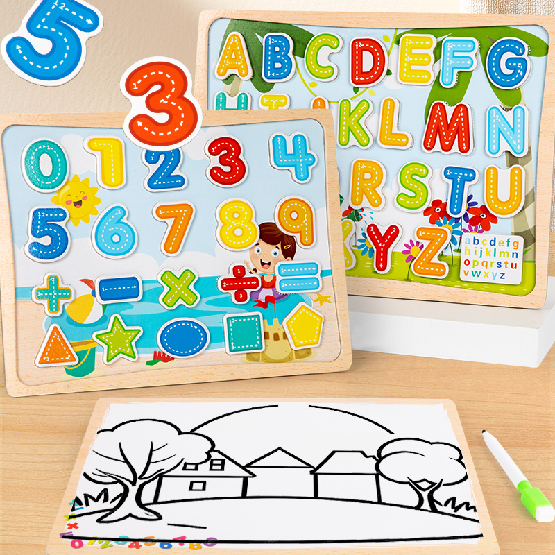 Magnetic Drawing Board - Tablero de rompecabezas magnético 2 en