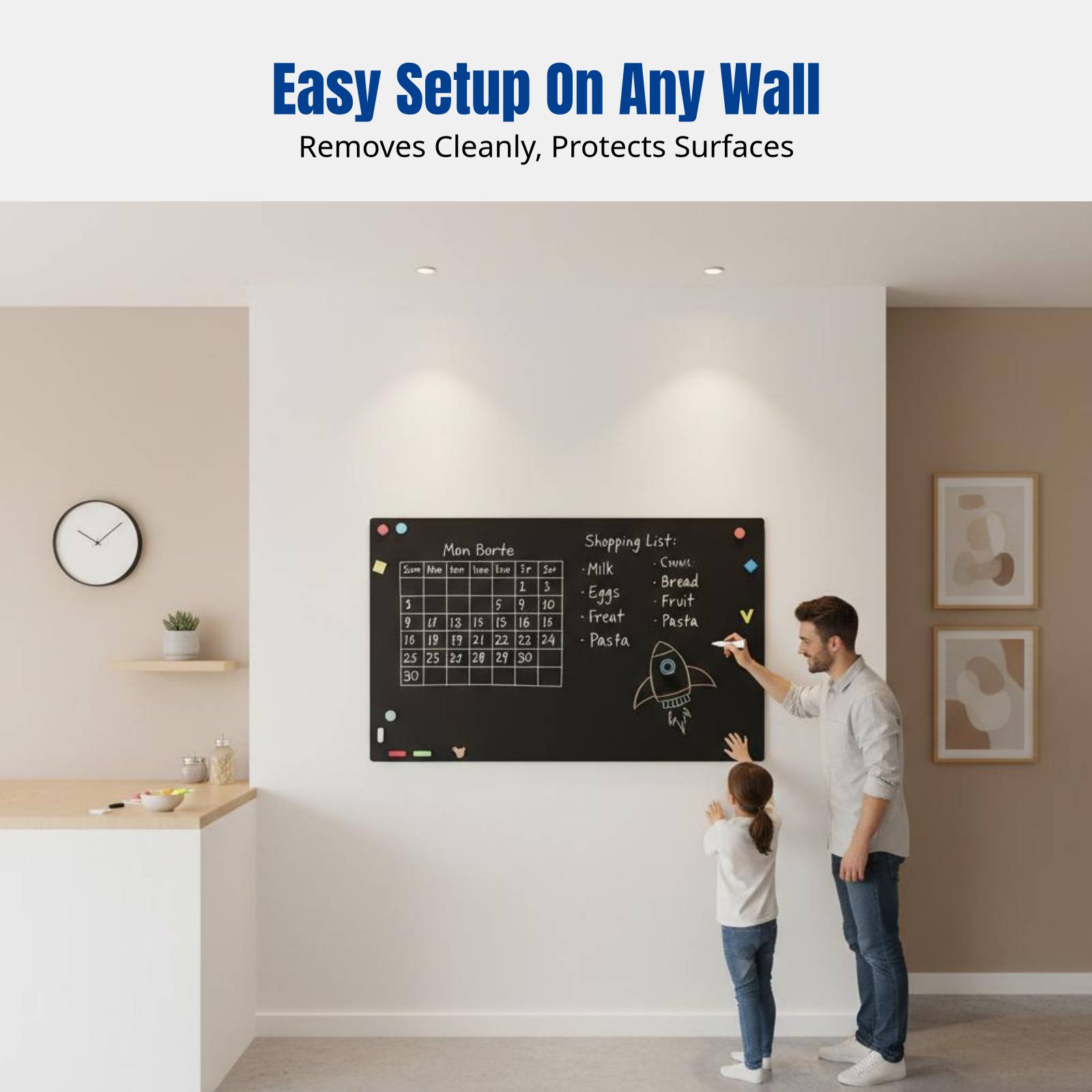 Pizarra Adhesiva de Pared para - Magnetic Drawing Board reseña y precio